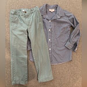 Smockingbird boys button-down shirt and pant set - size 5